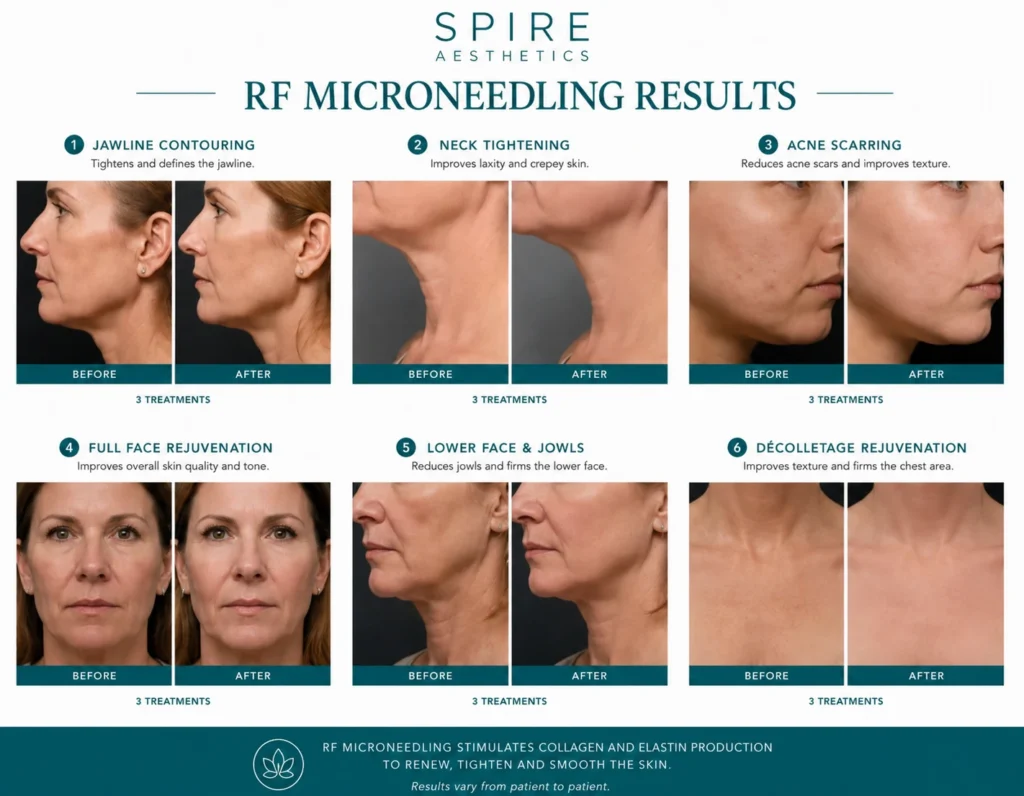 RF Microneedling Skin tightening Streatley results