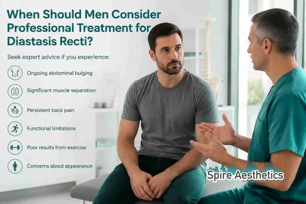 When Should Men Consider Professional Treatment for Diastasis Recti Streatley?